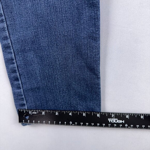 Roz & Ali Cropped Skinny Jeans Womens Size 4 Low Rise Dark Wash Denim Blue - Picture 10 of 12